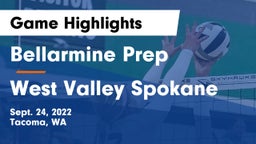 Bellarmine Prep  vs West Valley Spokane Game Highlights - Sept. 24, 2022
