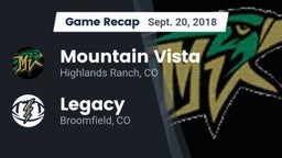 Recap: Mountain Vista  vs. Legacy   2018