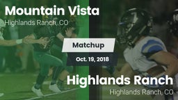 Matchup: Mountain Vista High vs. Highlands Ranch  2018