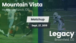 Matchup: Mountain Vista High vs. Legacy   2019