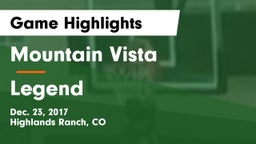 Mountain Vista  vs Legend  Game Highlights - Dec. 23, 2017