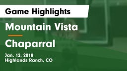 Mountain Vista  vs Chaparral  Game Highlights - Jan. 12, 2018