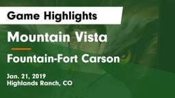 Mountain Vista  vs Fountain-Fort Carson  Game Highlights - Jan. 21, 2019