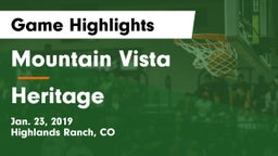 Mountain Vista  vs Heritage  Game Highlights - Jan. 23, 2019