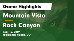 Mountain Vista  vs Rock Canyon  Game Highlights - Feb. 12, 2019