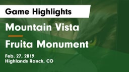 Mountain Vista  vs Fruita Monument  Game Highlights - Feb. 27, 2019