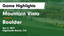 Mountain Vista  vs Boulder  Game Highlights - Jan 4, 2017