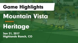 Mountain Vista  vs Heritage  Game Highlights - Jan 21, 2017