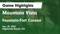 Mountain Vista  vs Fountain-Fort Carson  Game Highlights - Jan. 25, 2022