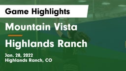 Mountain Vista  vs Highlands Ranch  Game Highlights - Jan. 28, 2022