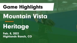 Mountain Vista  vs Heritage  Game Highlights - Feb. 8, 2022