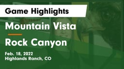 Mountain Vista  vs Rock Canyon  Game Highlights - Feb. 18, 2022