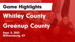 Whitley County  vs Greenup County Game Highlights - Sept. 8, 2023