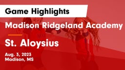 Madison Ridgeland Academy vs St. Aloysius Game Highlights - Aug. 3, 2023