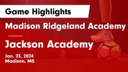 Madison Ridgeland Academy vs Jackson Academy Game Highlights - Jan. 23, 2024