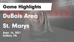 DuBois Area  vs St. Marys Game Highlights - Sept. 16, 2021