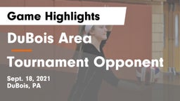 DuBois Area  vs Tournament Opponent Game Highlights - Sept. 18, 2021