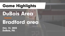 DuBois Area  vs Bradford area Game Highlights - Oct. 12, 2023