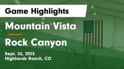 Mountain Vista  vs Rock Canyon  Game Highlights - Sept. 26, 2023