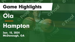 Ola  vs Hampton  Game Highlights - Jan. 15, 2024