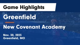 Greenfield  vs New Covenant Academy  Game Highlights - Nov. 30, 2023