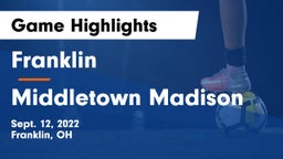 Franklin  vs Middletown Madison  Game Highlights - Sept. 12, 2022