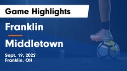 Franklin  vs Middletown  Game Highlights - Sept. 19, 2022