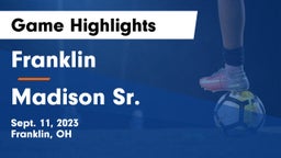Franklin  vs Madison Sr.  Game Highlights - Sept. 11, 2023