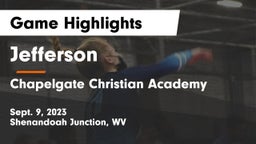 Jefferson  vs Chapelgate Christian Academy Game Highlights - Sept. 9, 2023