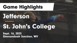 Jefferson  vs St. John's College  Game Highlights - Sept. 16, 2023