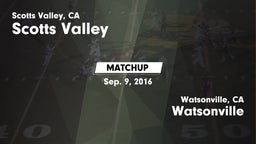 Matchup: Scotts Valley High vs. Watsonville  2016