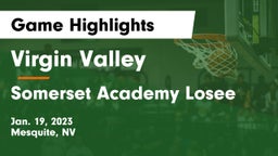 ****** Valley  vs Somerset Academy Losee Game Highlights - Jan. 19, 2023