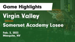 ****** Valley  vs Somerset Academy Losee Game Highlights - Feb. 3, 2023