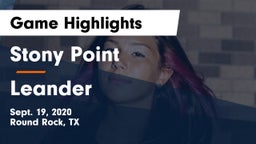 Stony Point  vs Leander  Game Highlights - Sept. 19, 2020