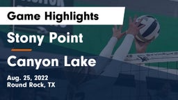 Stony Point  vs Canyon Lake  Game Highlights - Aug. 25, 2022