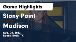 Stony Point  vs Madison  Game Highlights - Aug. 20, 2022