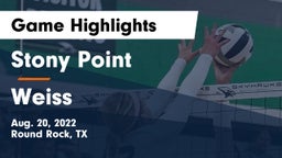 Stony Point  vs Weiss  Game Highlights - Aug. 20, 2022