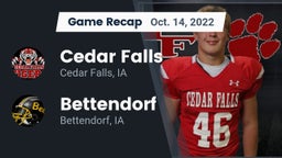 Recap: Cedar Falls  vs. Bettendorf  2022