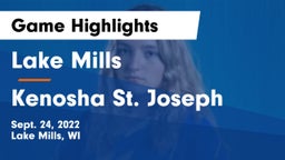 Lake Mills  vs Kenosha St. Joseph Game Highlights - Sept. 24, 2022
