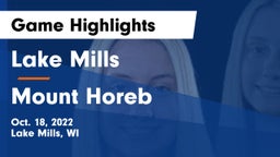 Lake Mills  vs Mount Horeb  Game Highlights - Oct. 18, 2022