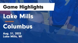 Lake Mills  vs Columbus  Game Highlights - Aug. 31, 2023