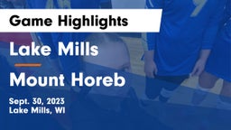 Lake Mills  vs Mount Horeb  Game Highlights - Sept. 30, 2023