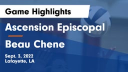 Ascension Episcopal  vs Beau Chene  Game Highlights - Sept. 3, 2022