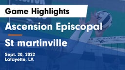Ascension Episcopal  vs St martinville Game Highlights - Sept. 20, 2022