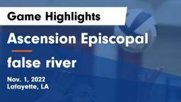 Ascension Episcopal  vs false river  Game Highlights - Nov. 1, 2022