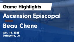 Ascension Episcopal  vs Beau Chene  Game Highlights - Oct. 18, 2023