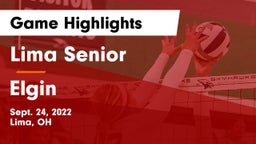 Lima Senior  vs Elgin  Game Highlights - Sept. 24, 2022