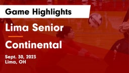 Lima Senior  vs Continental  Game Highlights - Sept. 30, 2023