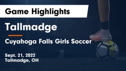 Tallmadge  vs Cuyahoga Falls Girls Soccer Game Highlights - Sept. 21, 2022