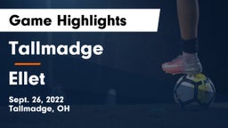 Tallmadge  vs Ellet  Game Highlights - Sept. 26, 2022